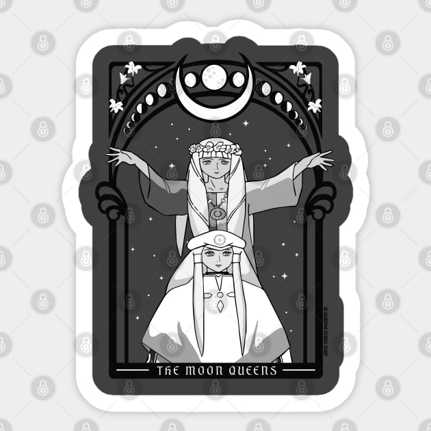 Moon Queen Dianna B&W Sticker by Gundam Otaku Shop